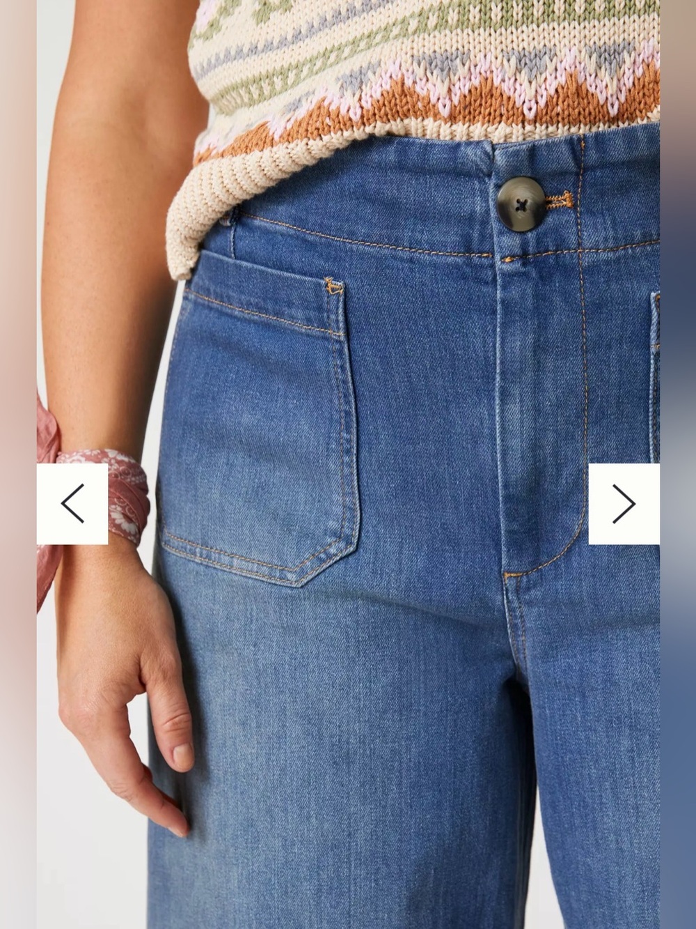 Pilcro The Skipper Cropped Wide-Leg Jeans NWOT Size 20W $138 - Picture 4 of 11